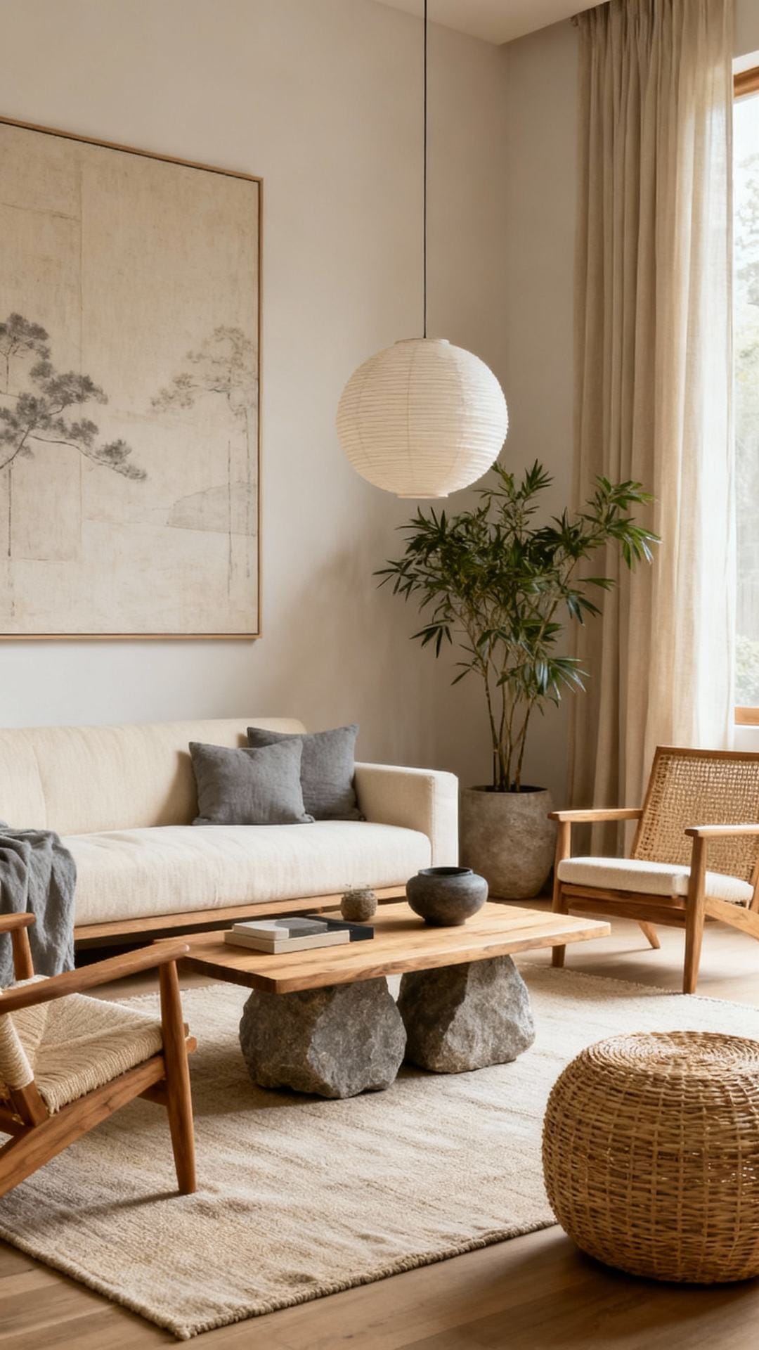 Japandi Serenity With Layered Natural Textures