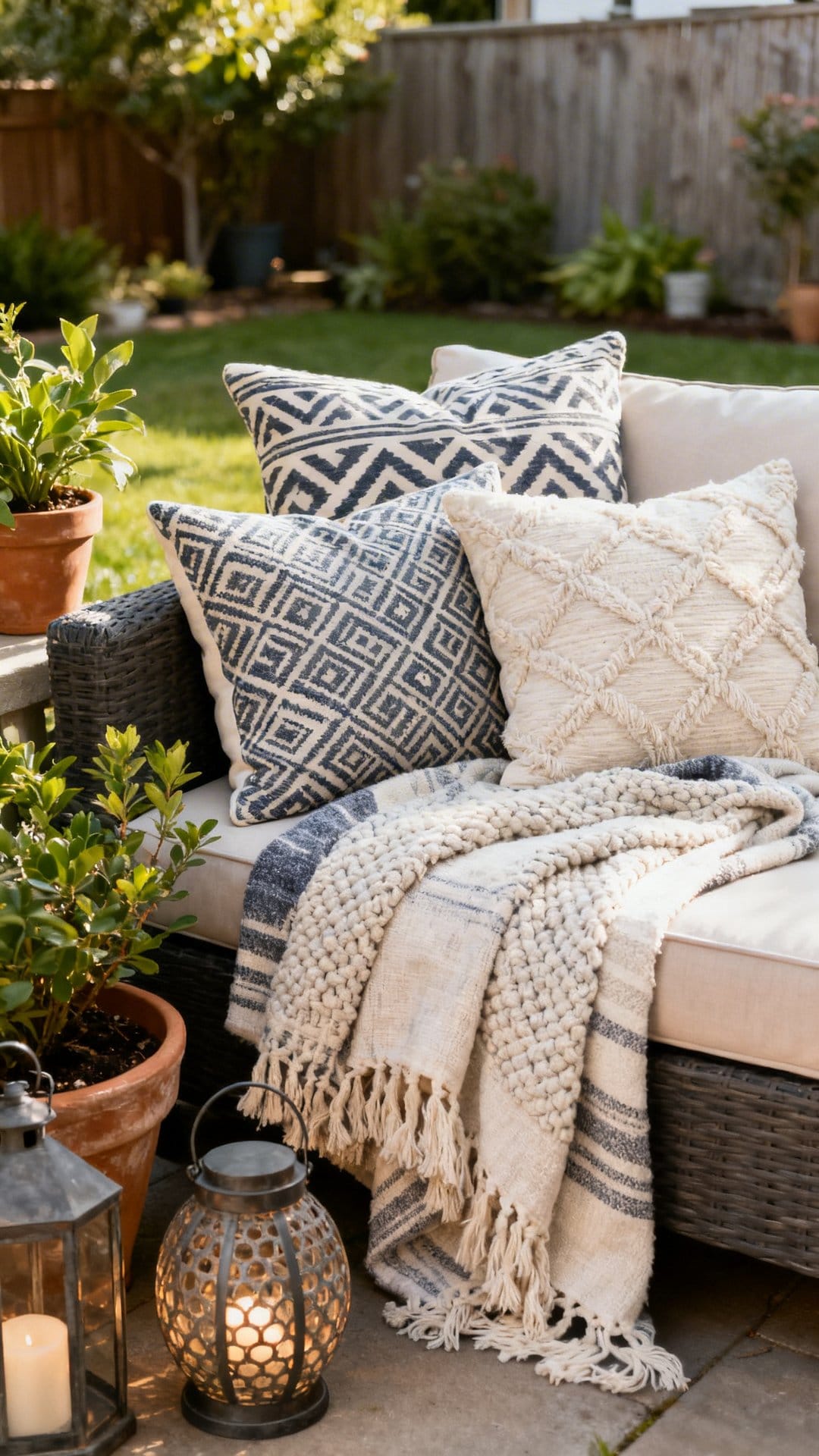 Layer Outdoor Pillows And Throws