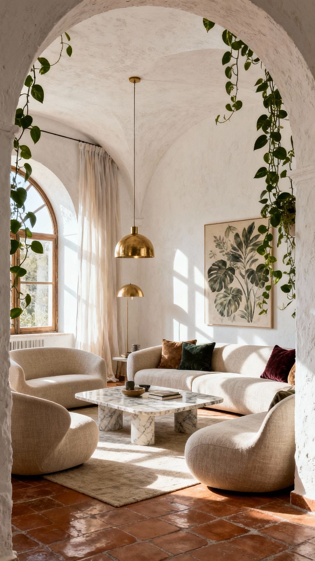 Mediterranean Whitewashed Arches