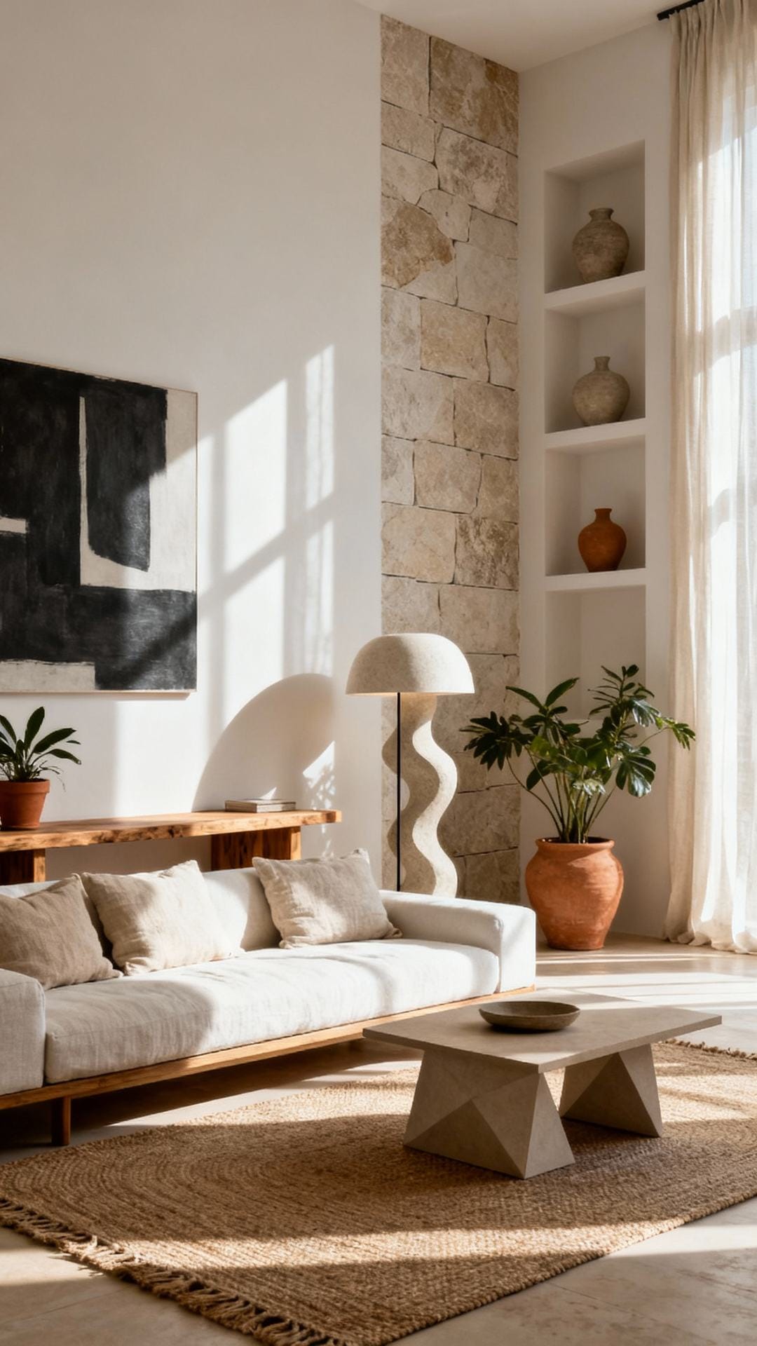 Minimal Earth + Stone Zen Retreat