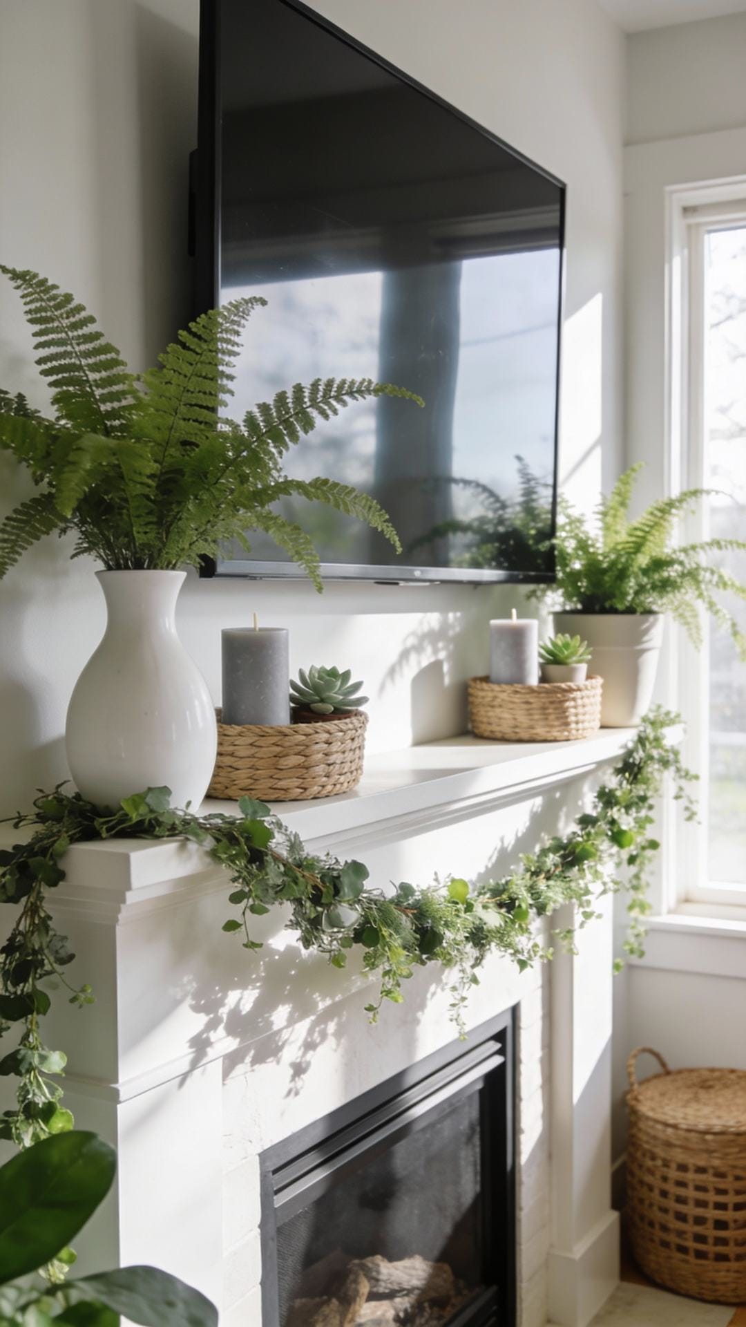 Minimalist Monochrome With Fresh Greens