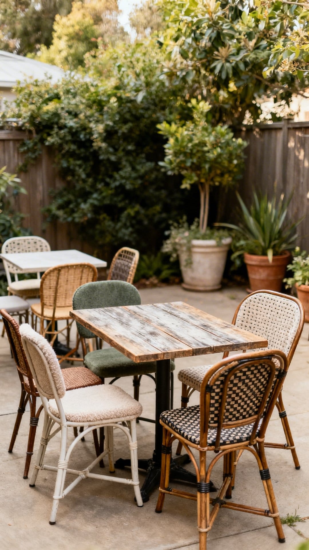 Keep a Small Patio Charming With Bistro Chairs