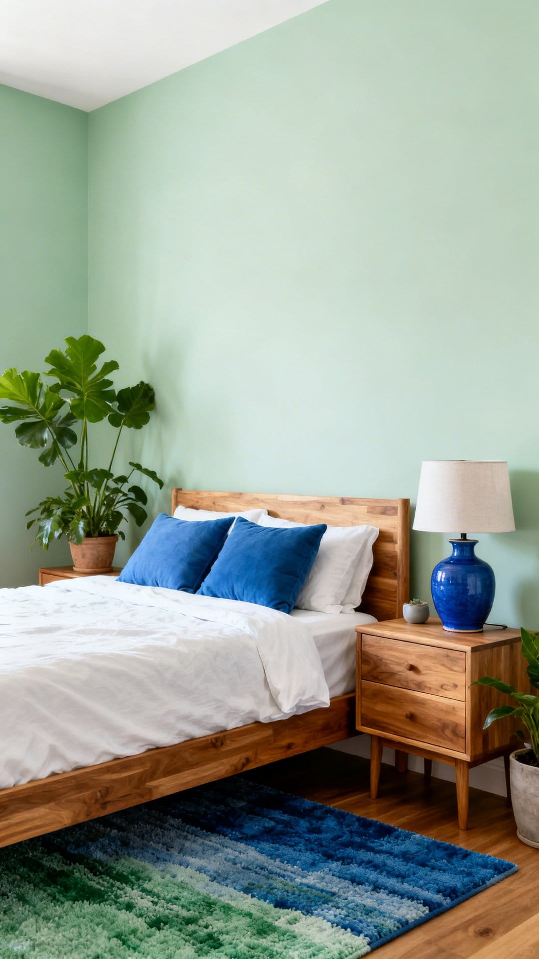 Mix Natural Wood With Cool Hues