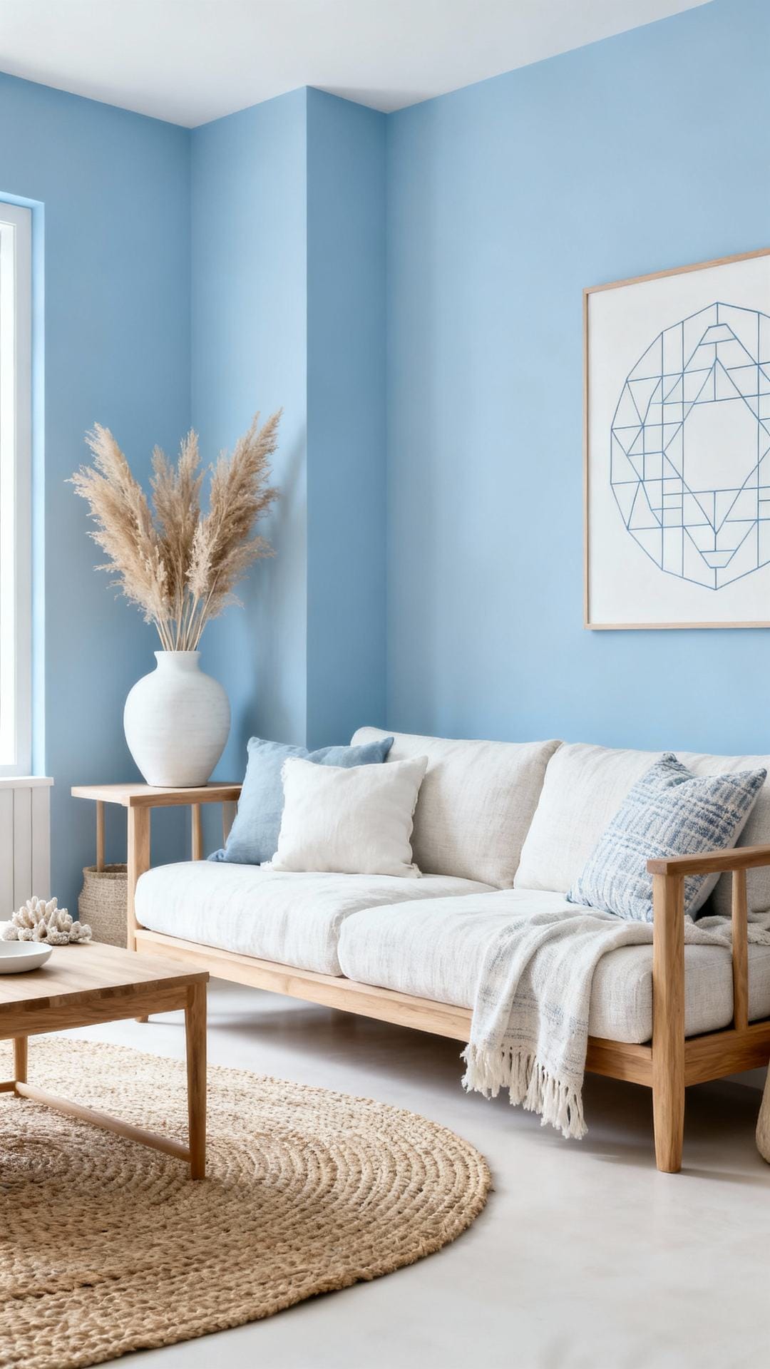 Modern Coastal Minimal in Soft Blues