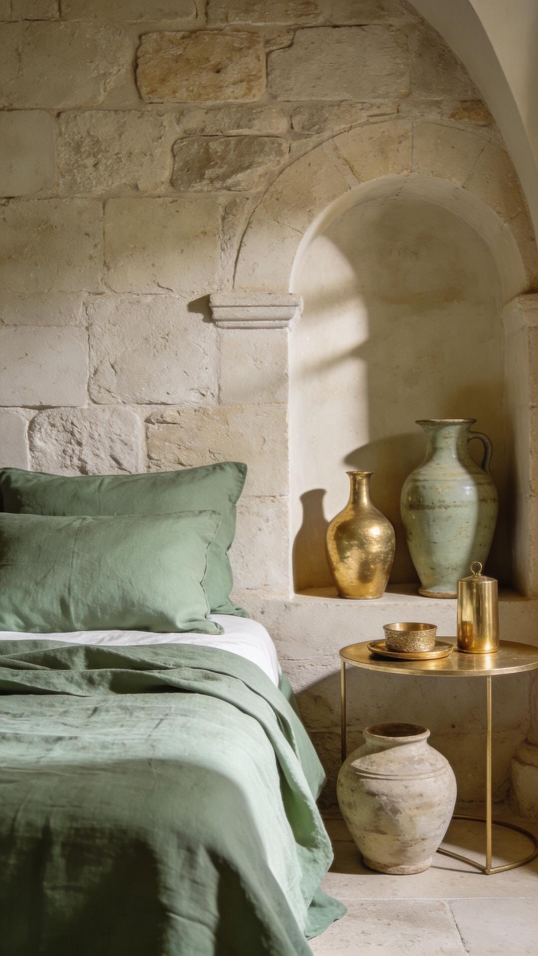 Monastery Minimal With Linen And Stoneware