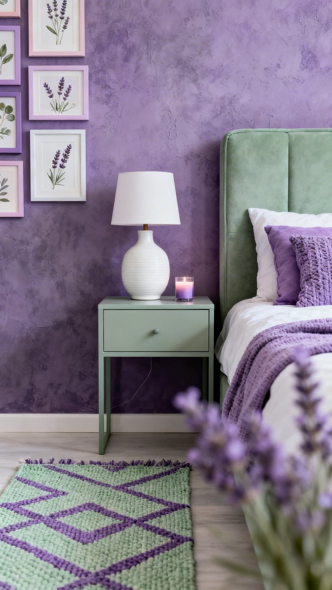 Moody Lavender Feature Wall
