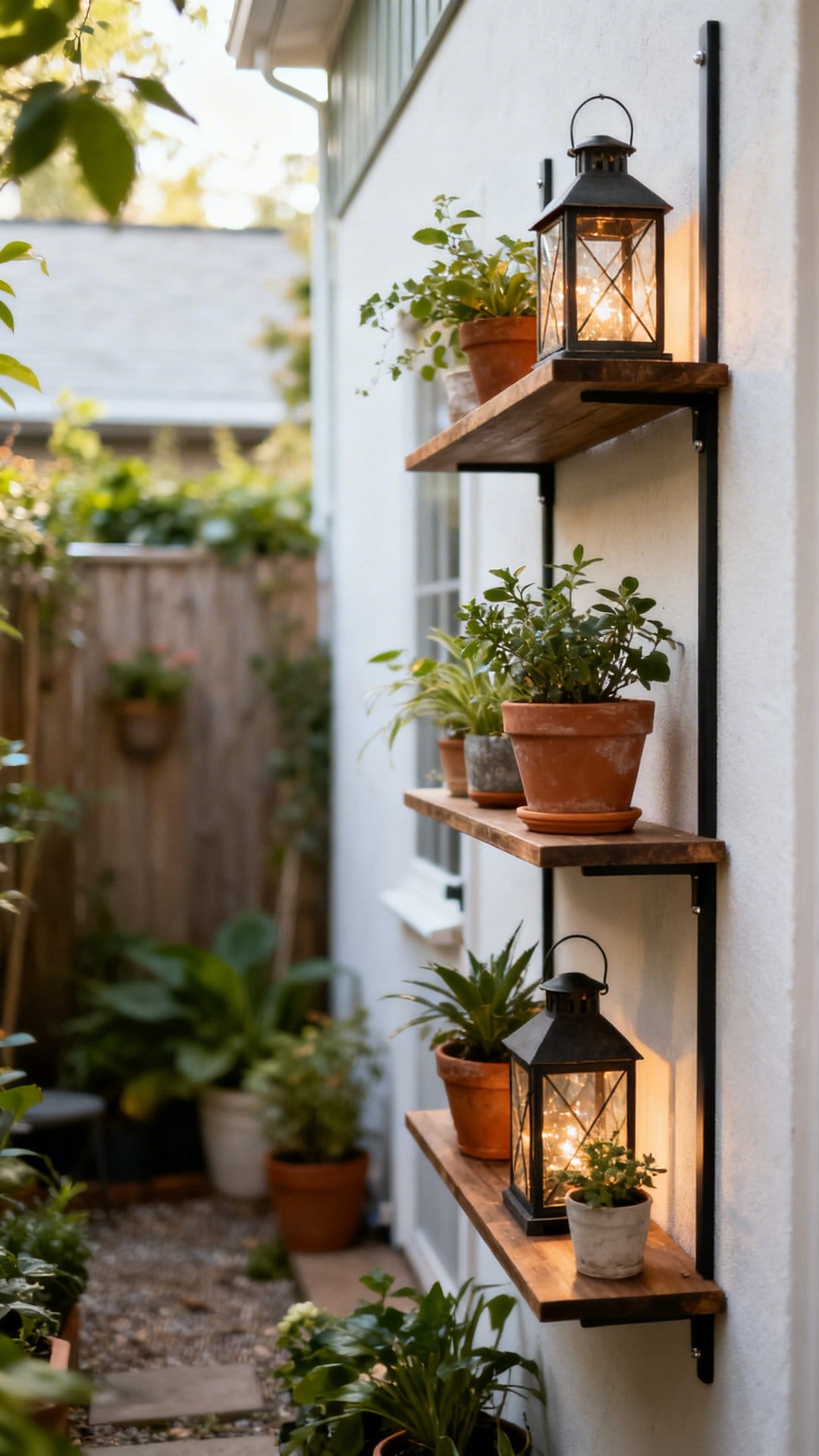 Mount Slim Shelves For Plant And Lantern Displays