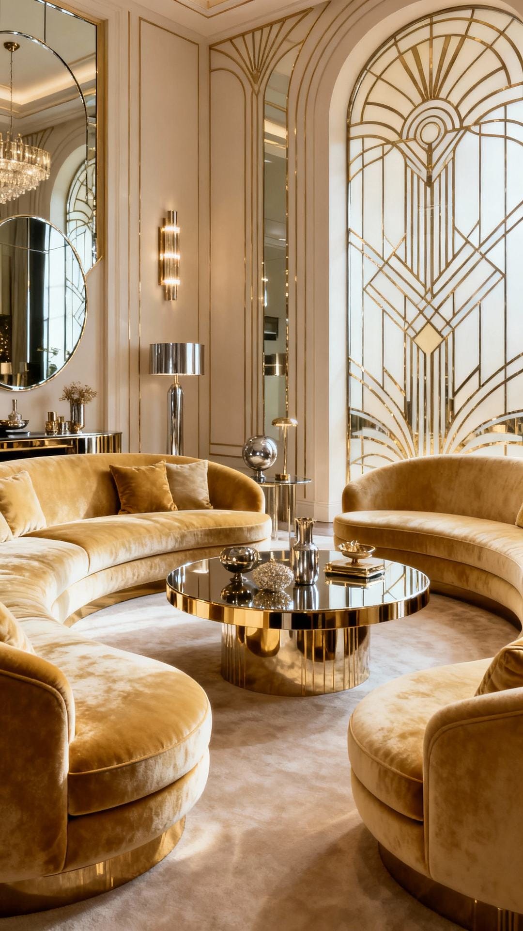 Neo-Deco Glam With Curves and Lacquer