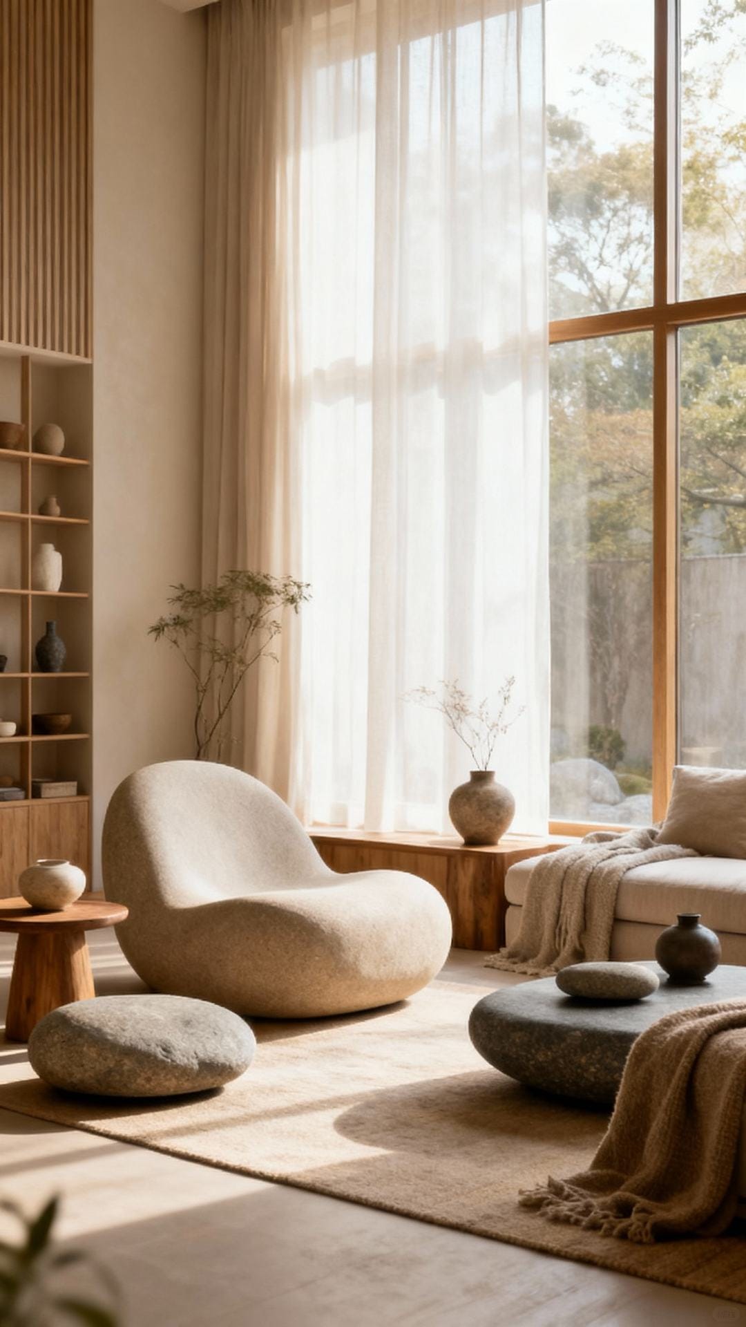 Organic Curves With Pebble Shapes