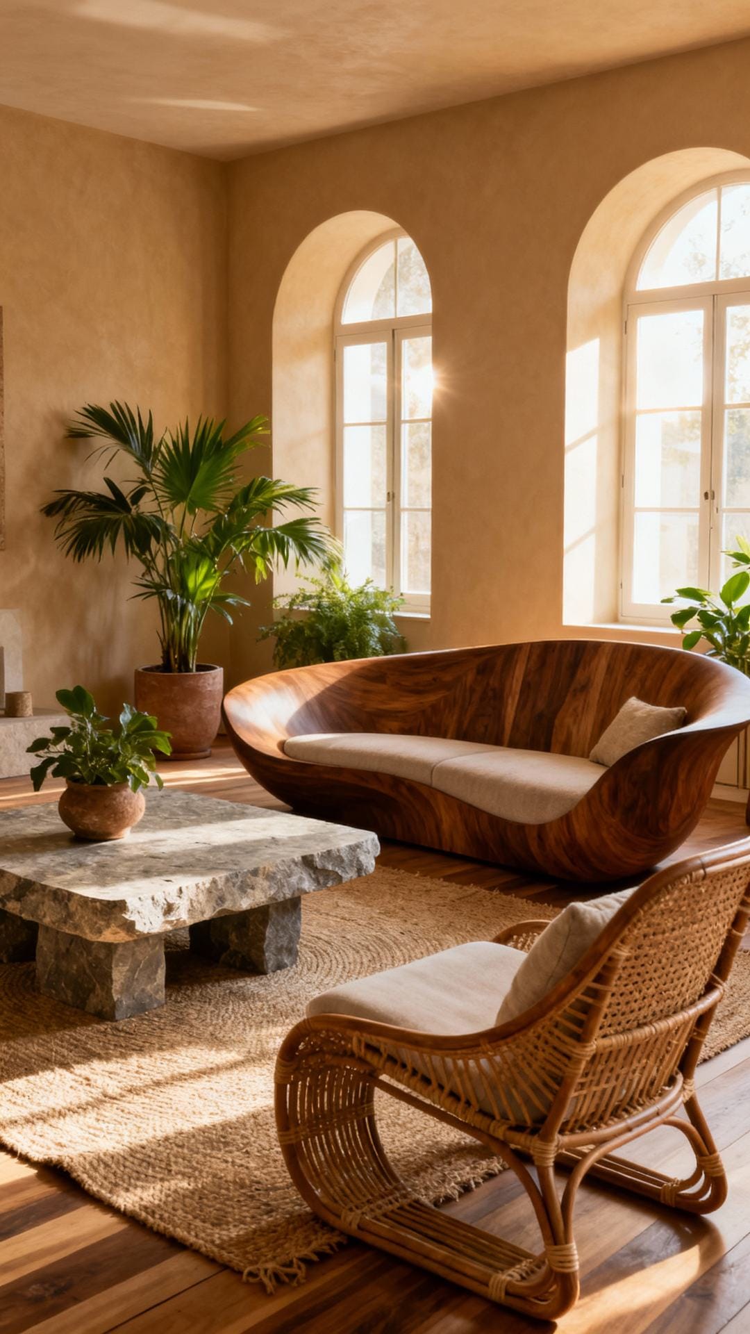 Organic Modern With Sculptural Furniture