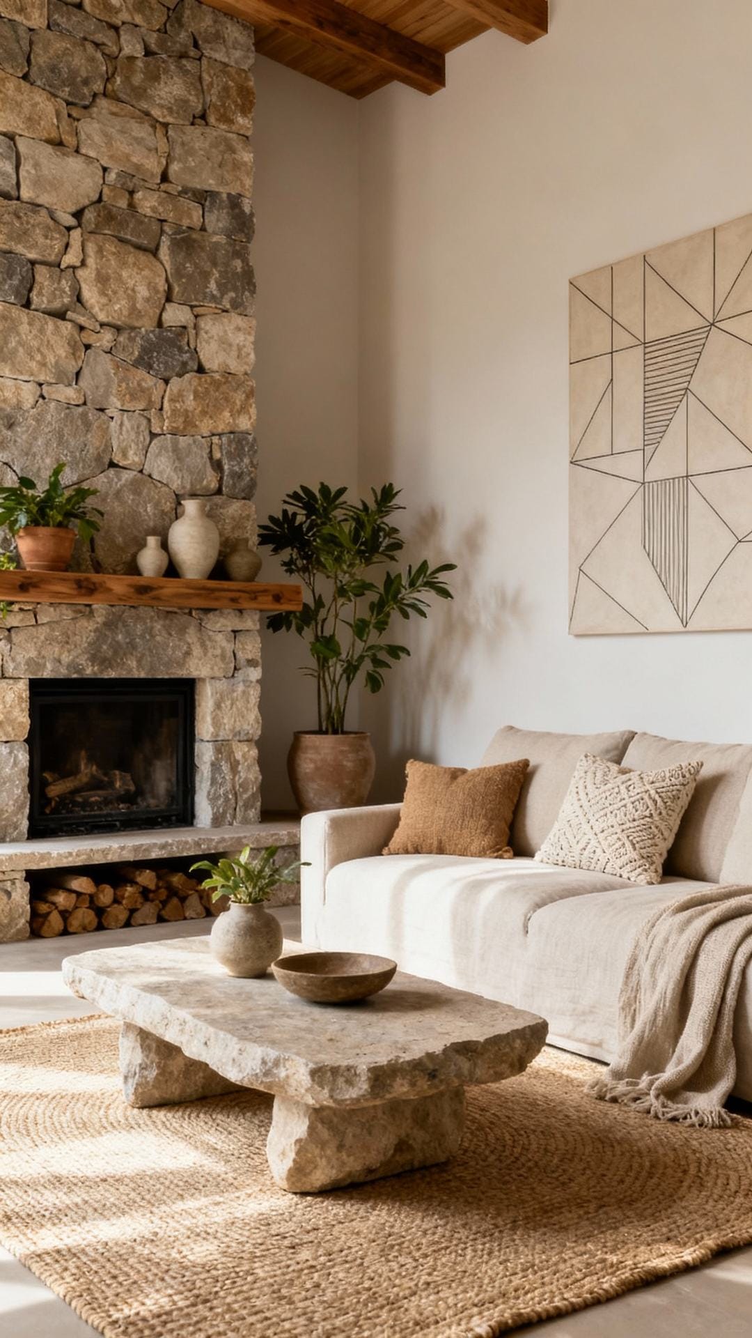 Organic Modern with Stone and Linen