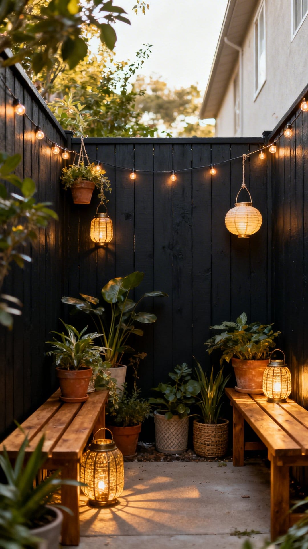 Paint The Fence A Bold, Dark Color