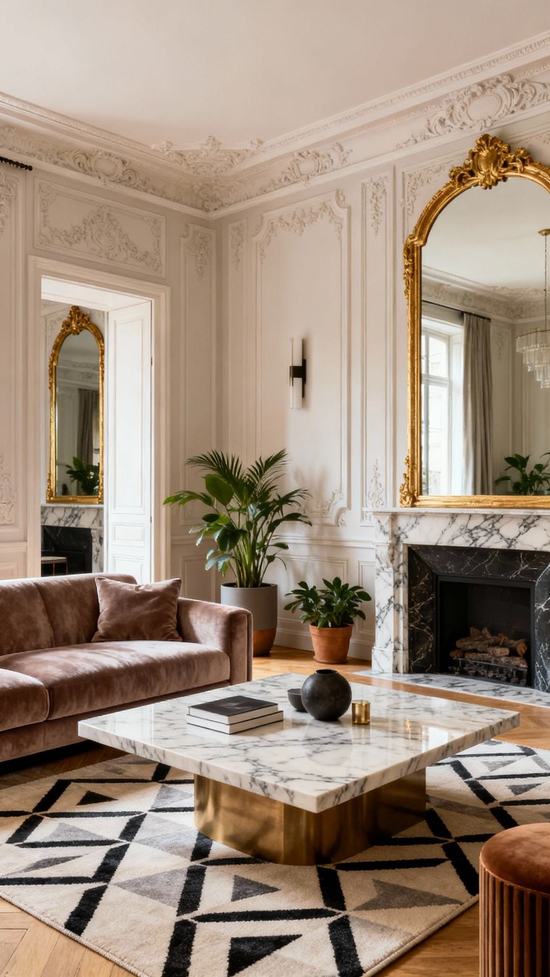 Parisian Modern with Molding and Marble