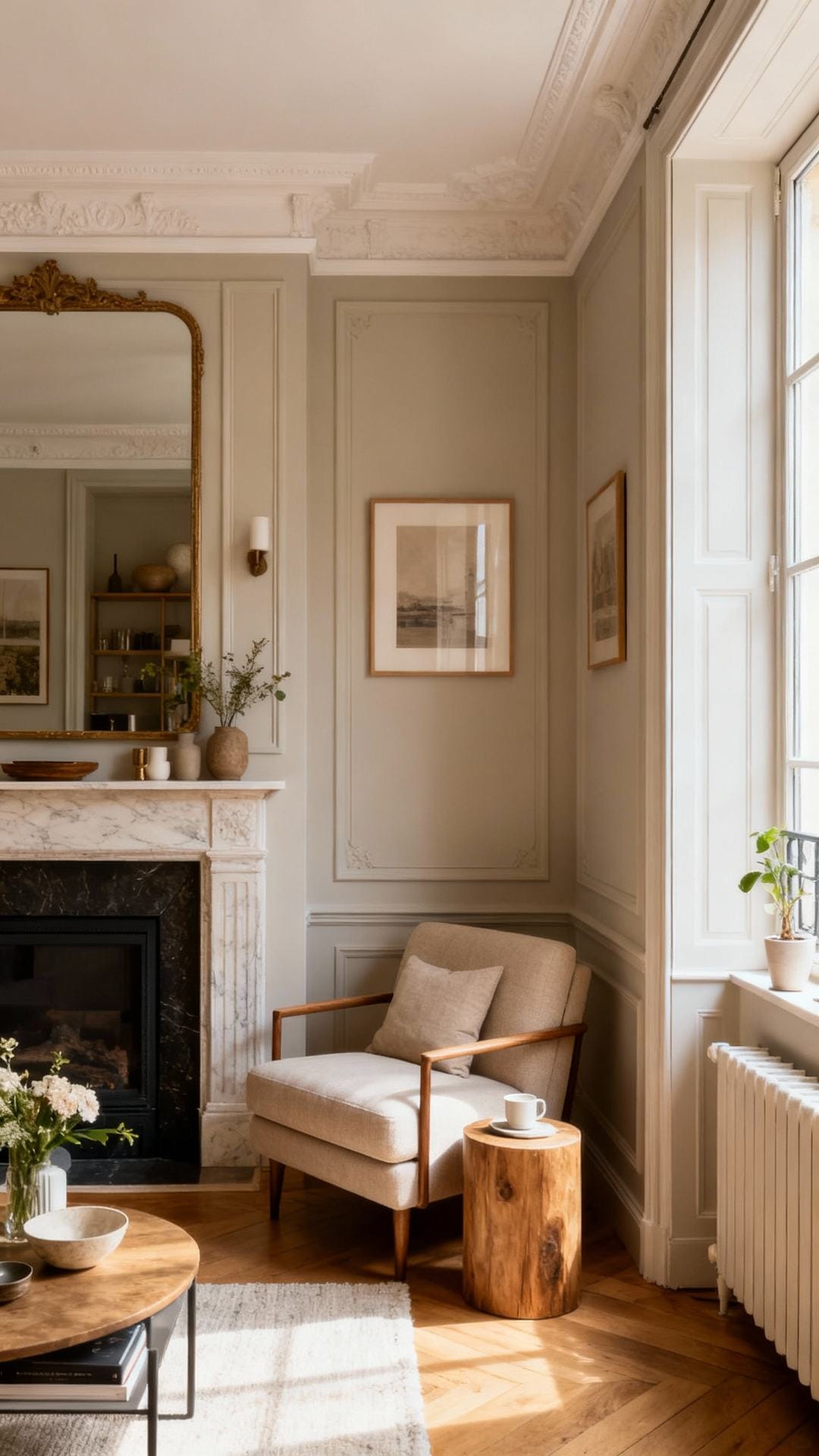 Parisian Petite Salon With Narrow Profiles