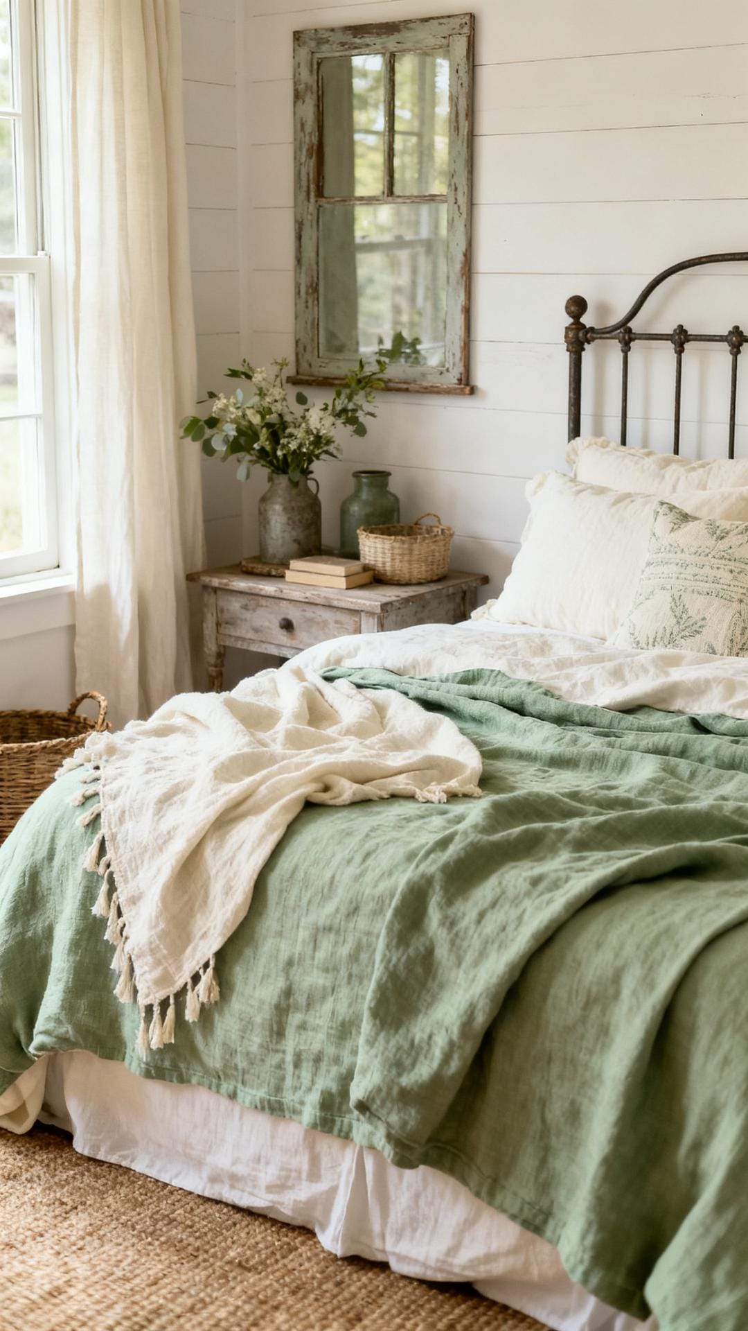 Rustic Farmhouse With Iron and Linen