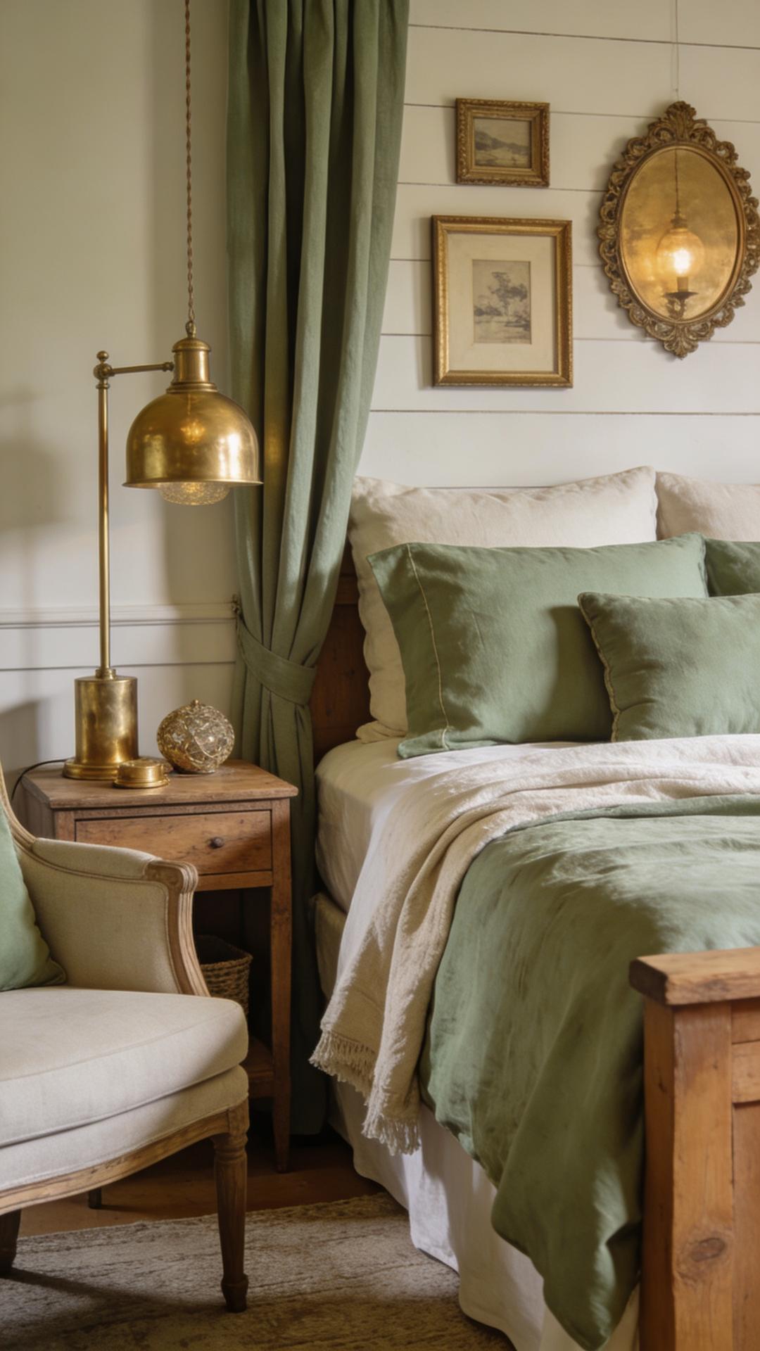 Rustic-Luxe Farmhouse With Brass And Linen