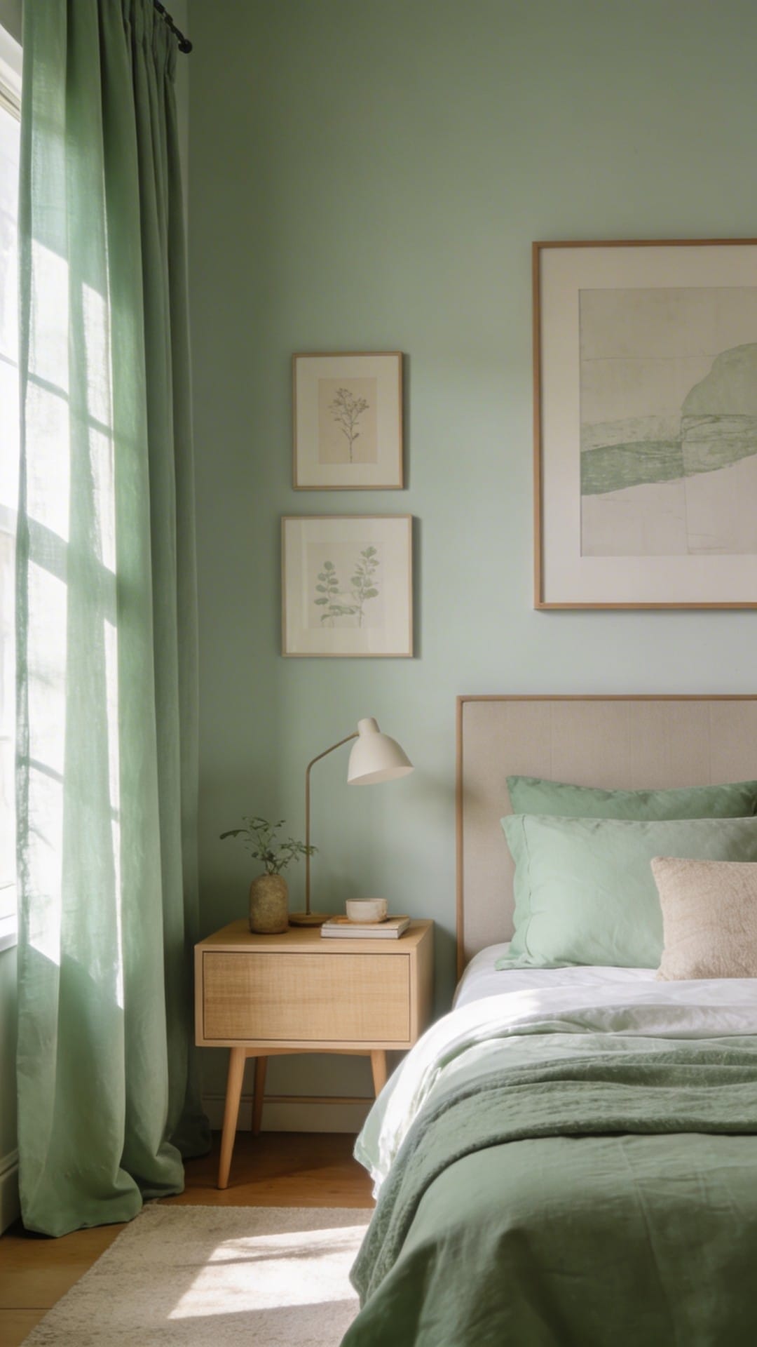 Sage Curtains That Filter Light