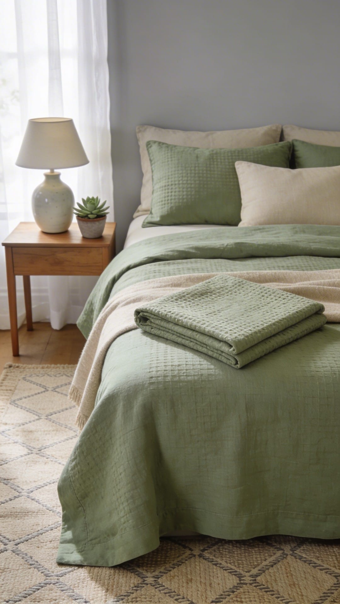 Sage Linen Bedding For Effortless Chic