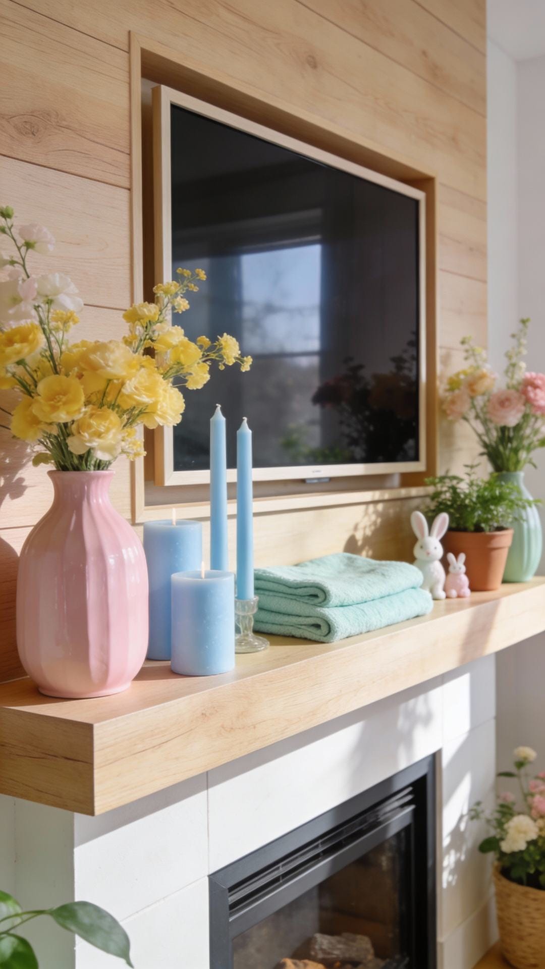 Scandinavian Pastels With Light Oak
