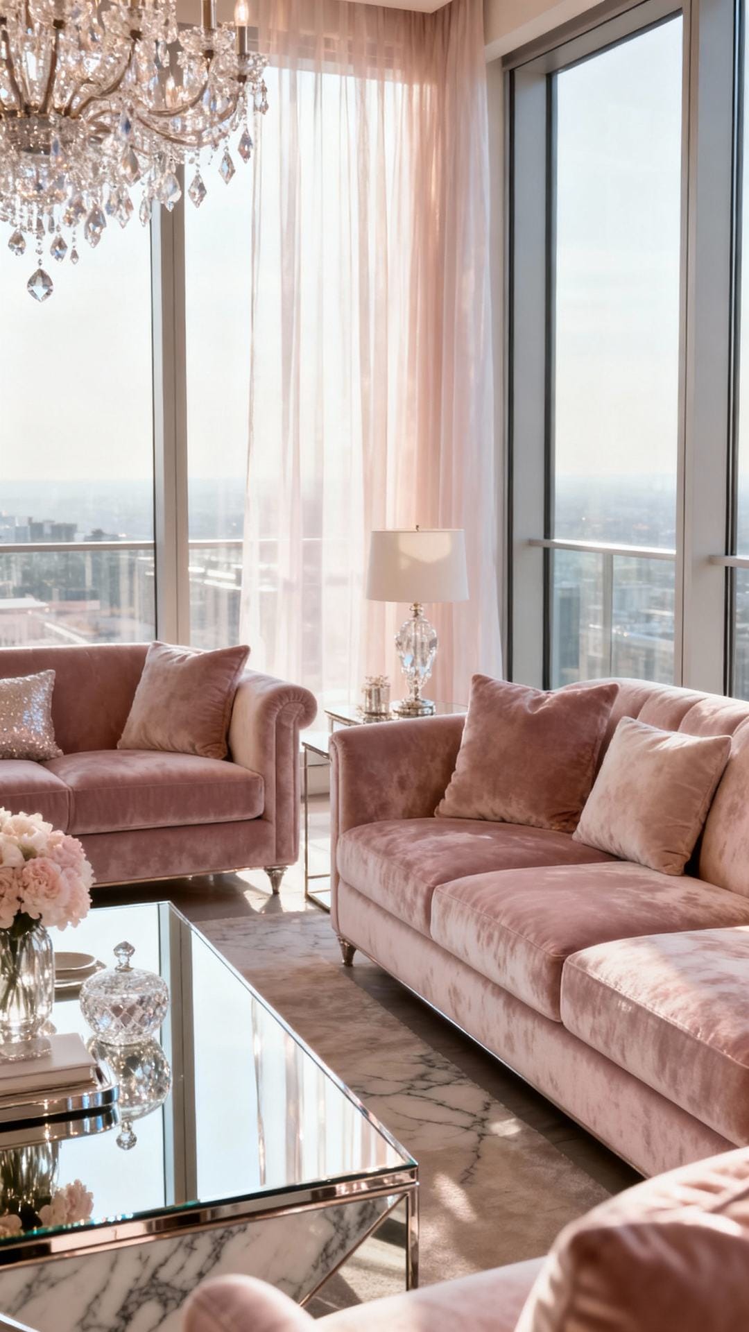 Soft Pastel Penthouse With High Shine