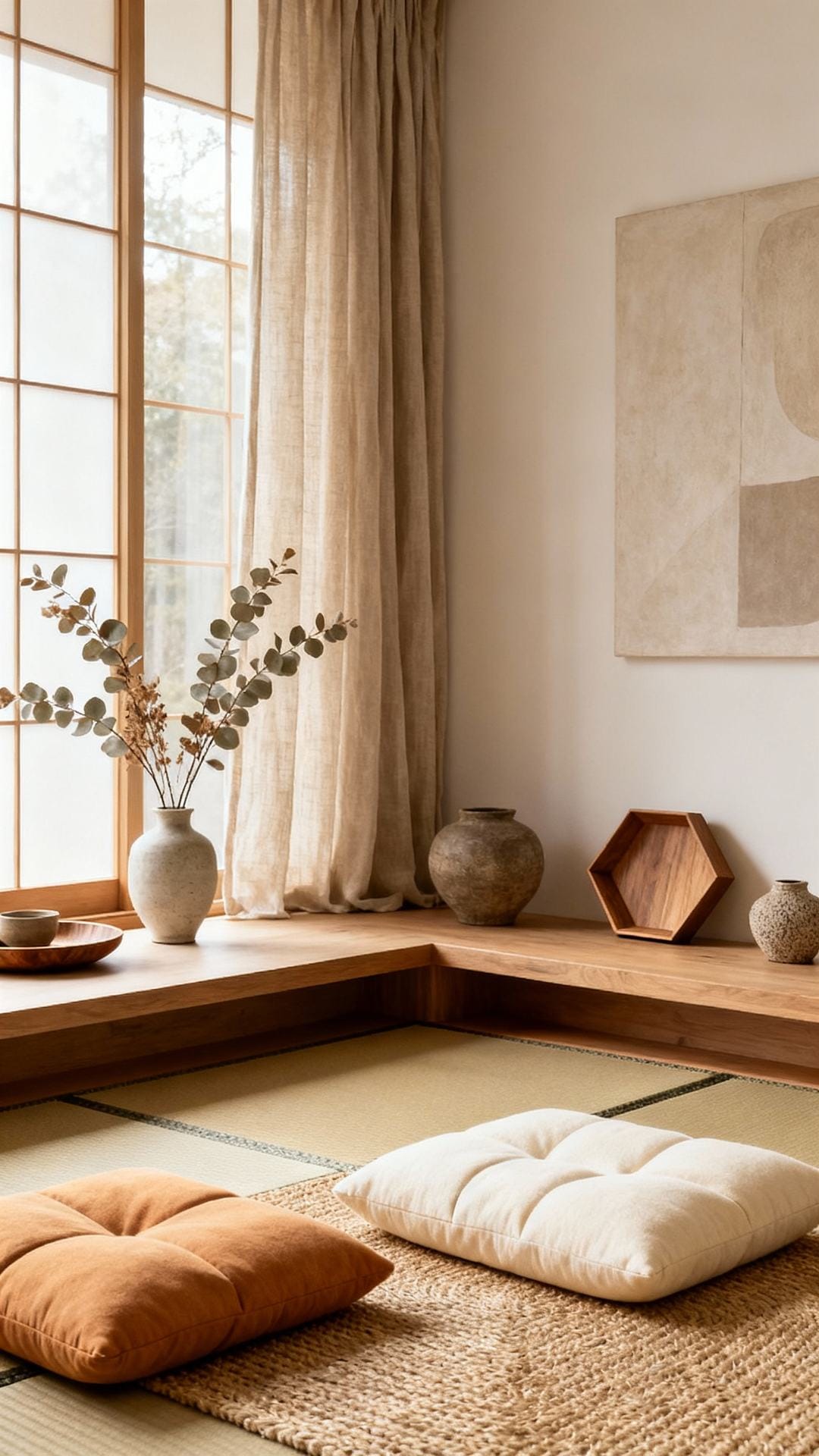 Tatami-Inspired Floor Seating Corner