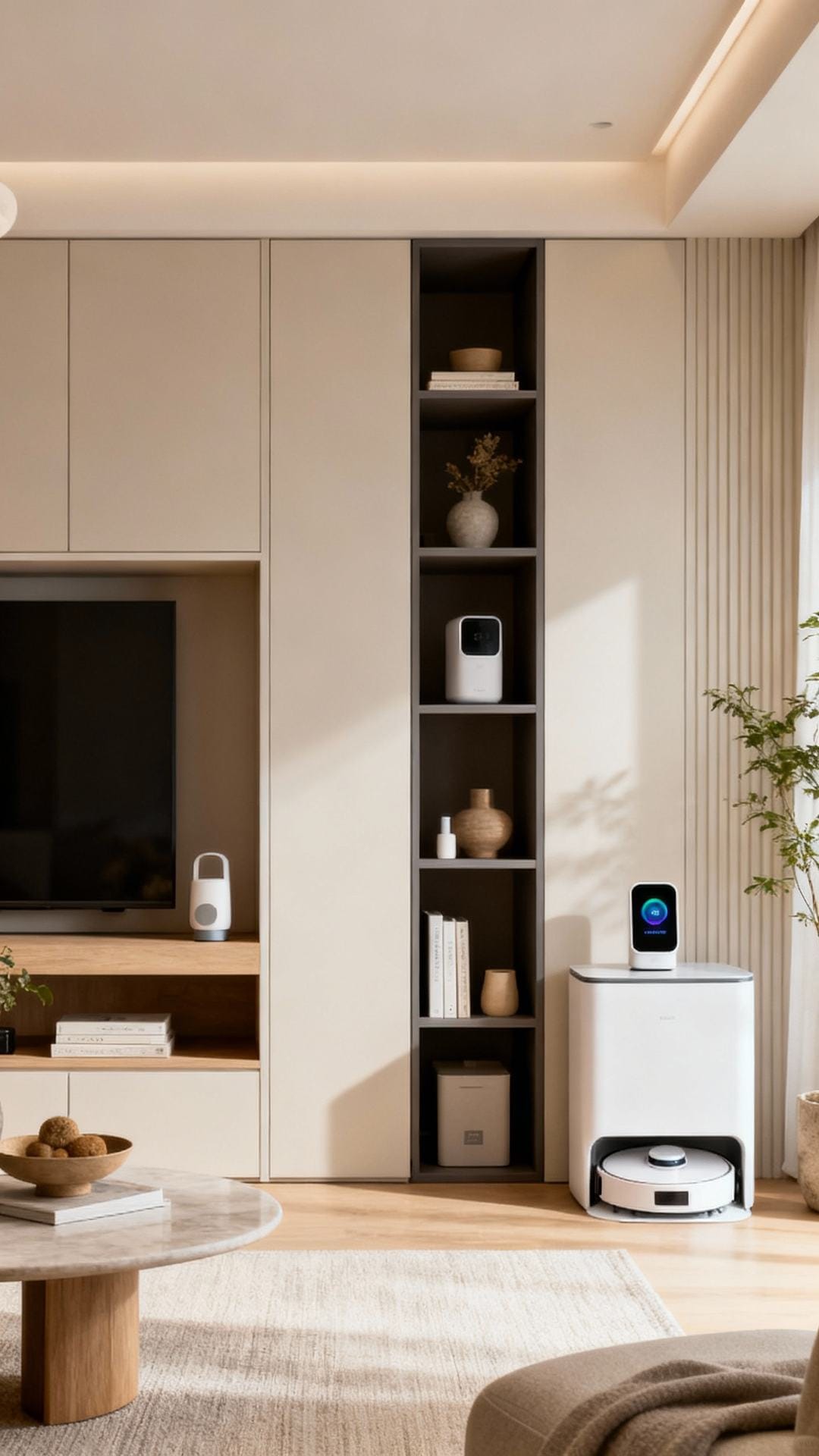 Tech-Integrated Modern with Hidden Storage