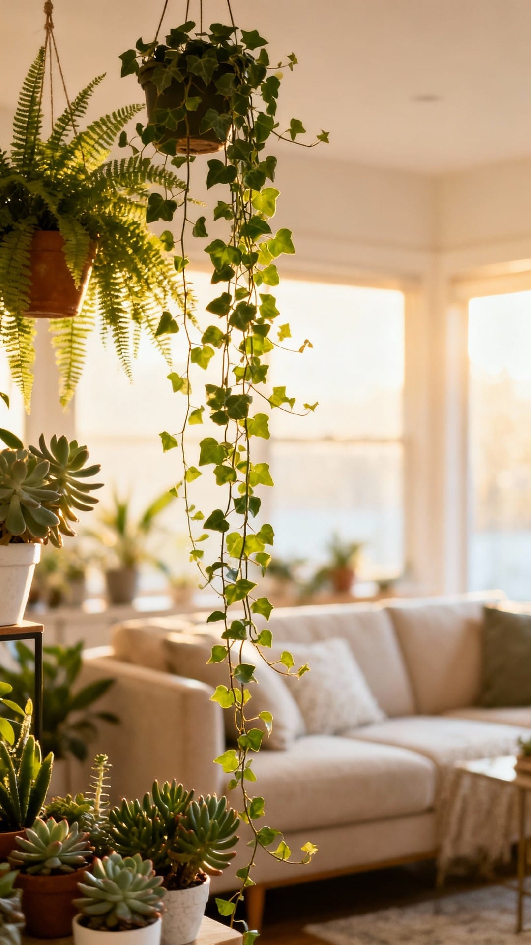 Trailing Plants as Soft Room Dividers