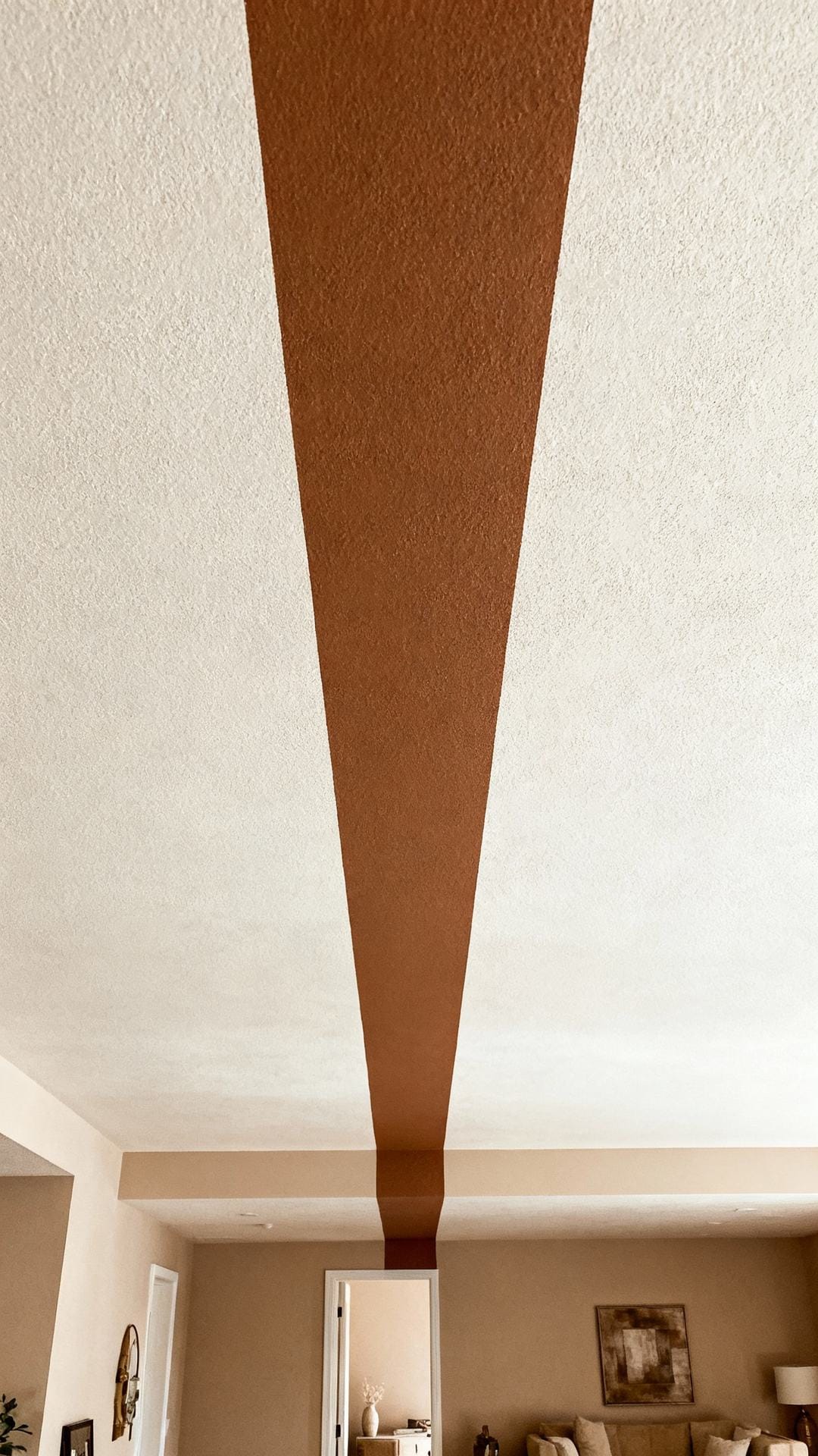 Two-Tone Ceiling With Bold Central Stripe