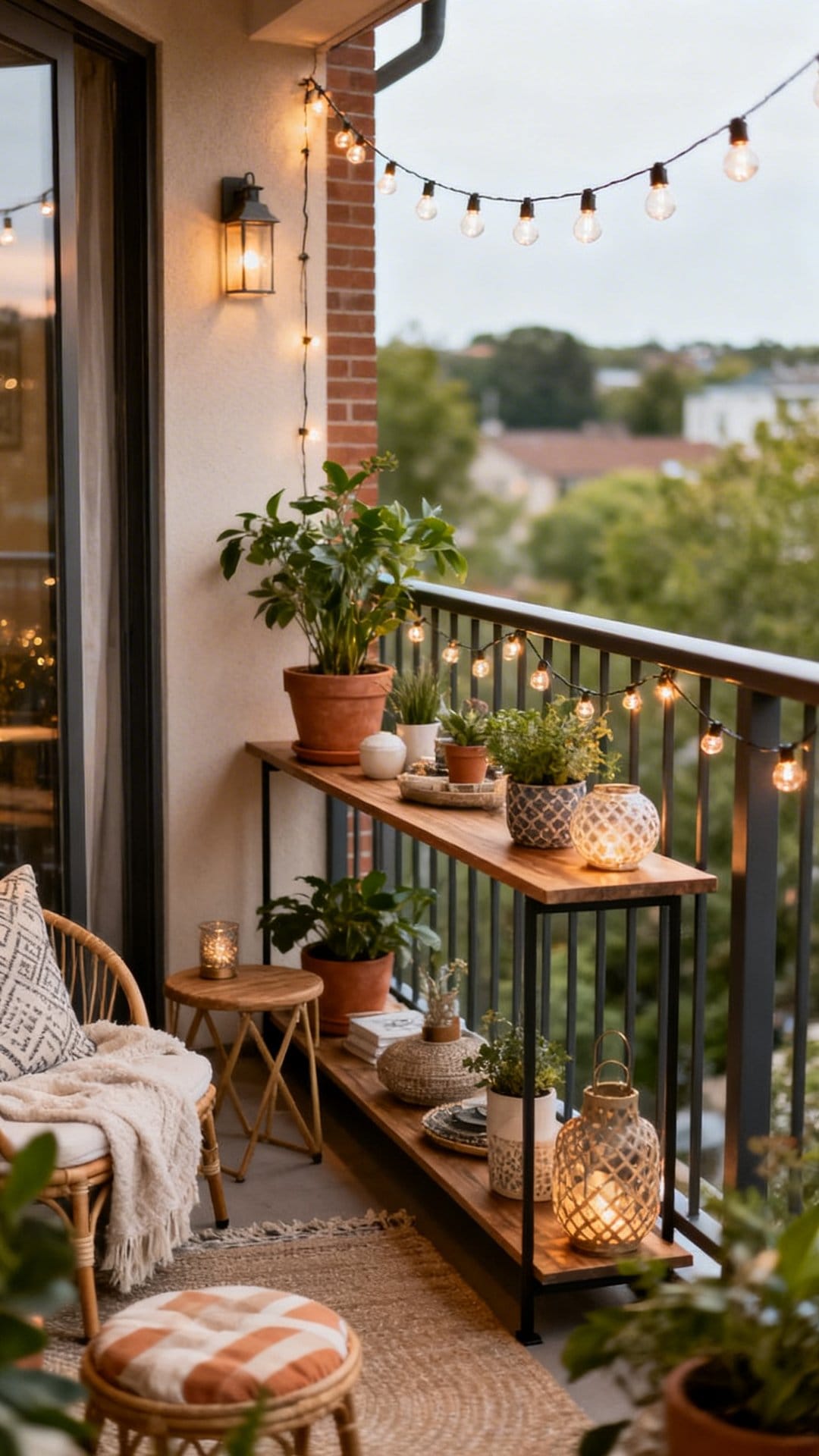 Use a Narrow Console or Rail Shelf