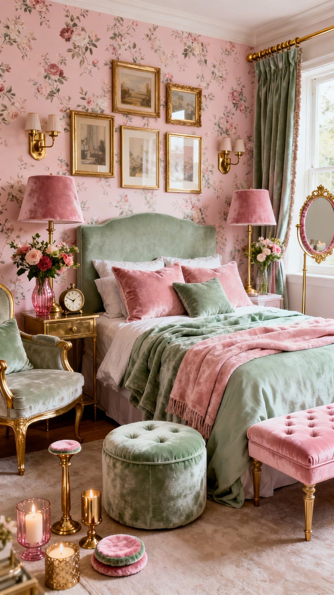 Vintage Glam With Brass And Velvet