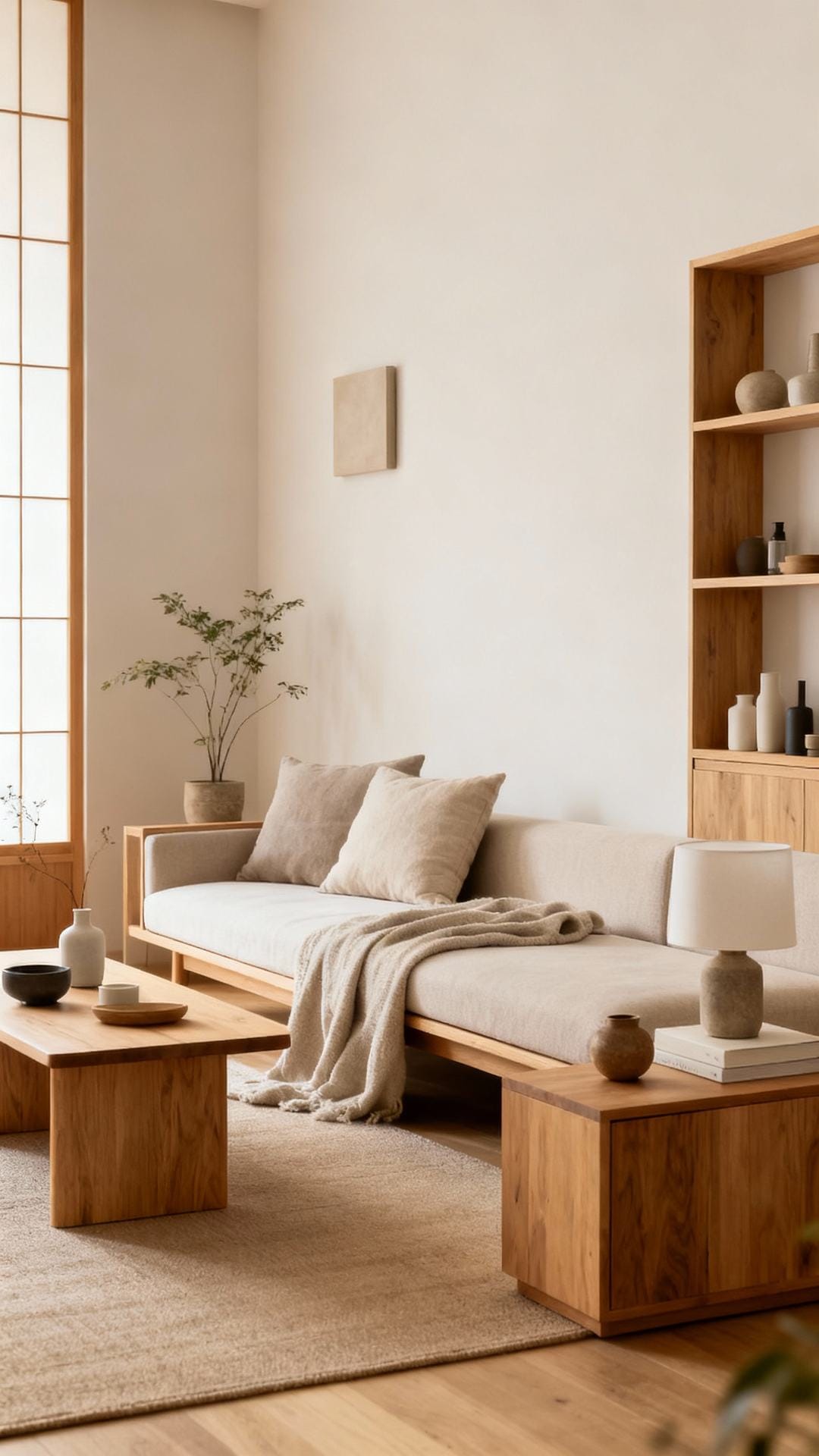 Warm Minimalist Retreat With Low Profiles