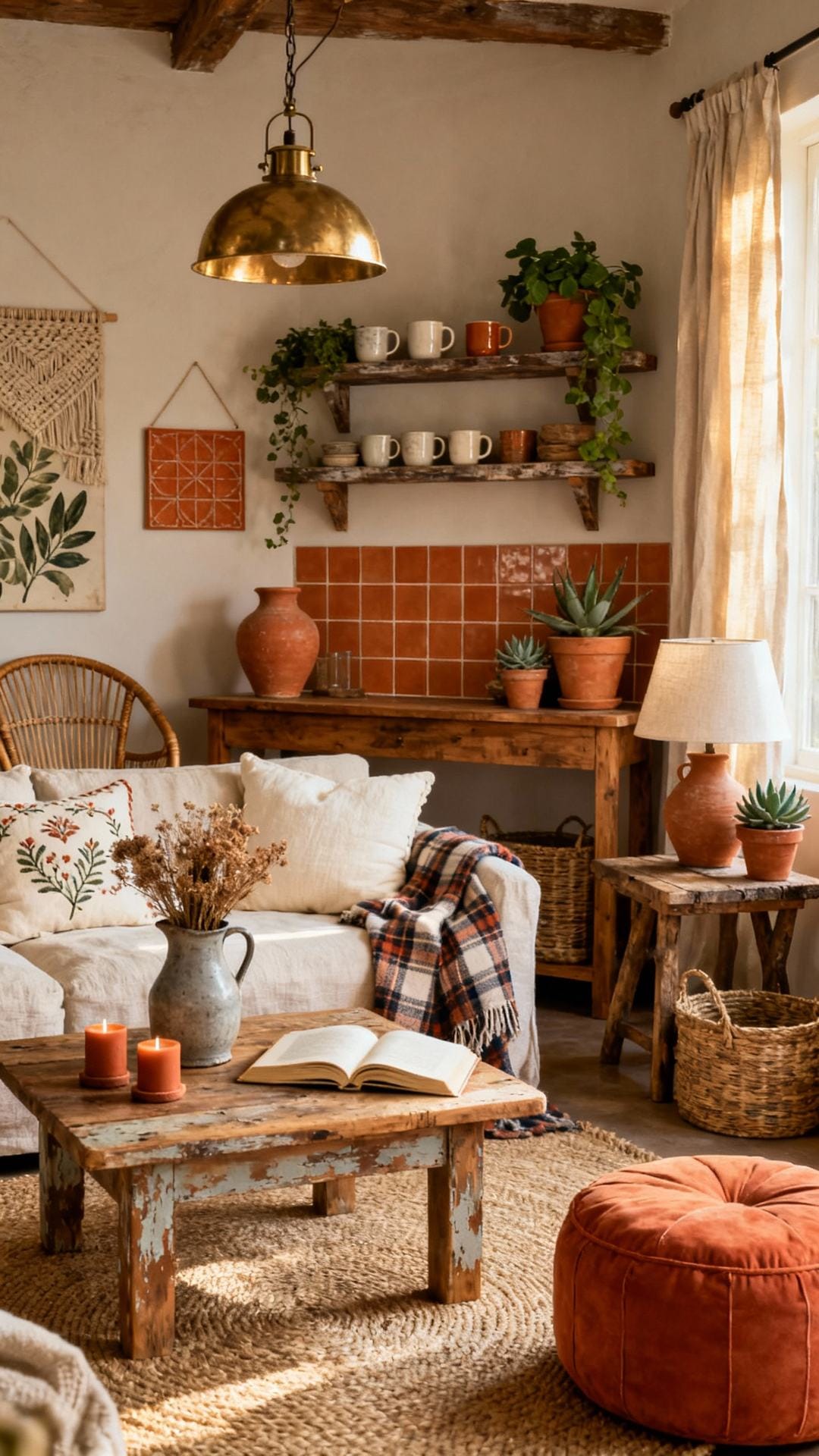 Warm Neutrals With Terracotta Accents