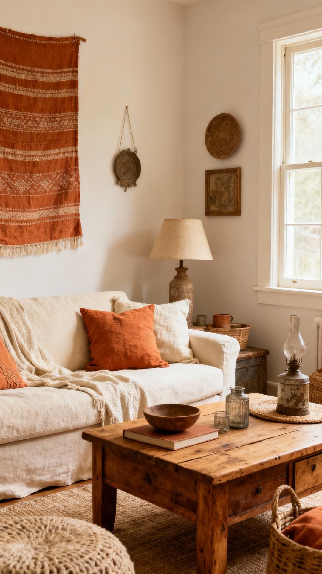 Warm Terracotta and Cream Farmhouse