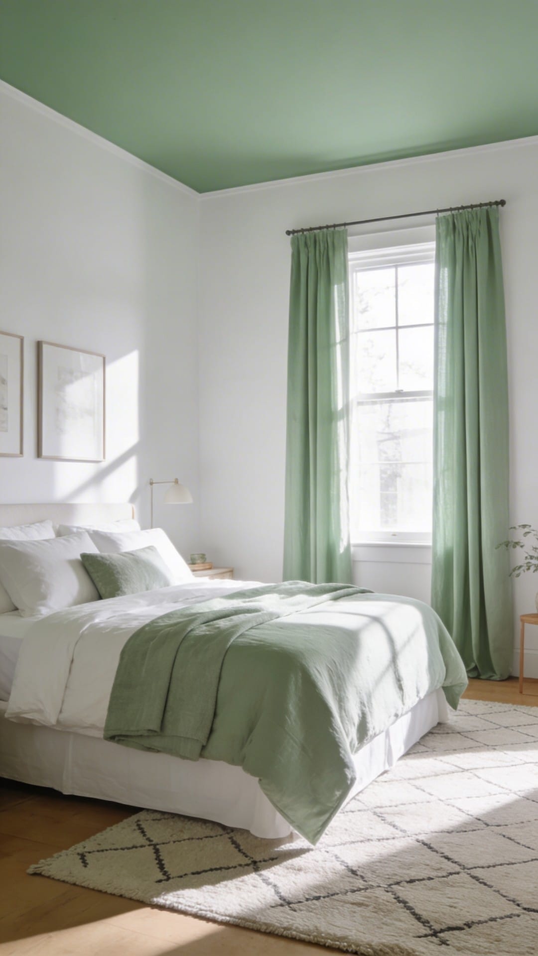 White Walls, Sage Ceiling (Yes, Really)