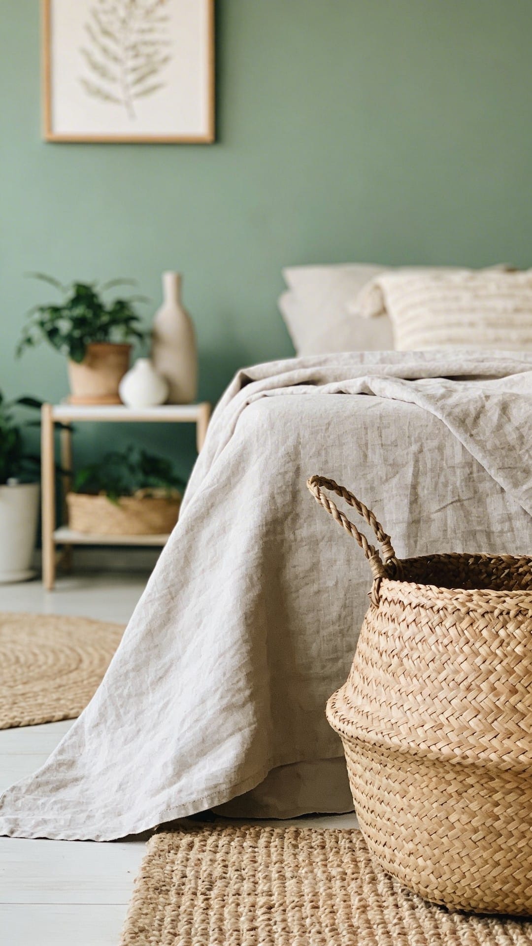 Woven Textures Against Sage