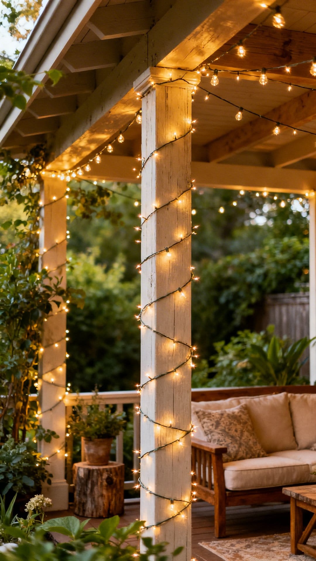 Wrap Posts And Beams For Subtle Sparkle