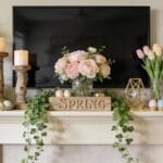 25 Spring Mantel Decor Ideas With TV for a Fresh Look