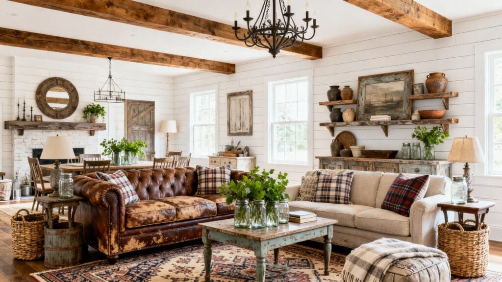 22 Farmhouse Living Room Decor Ideas to Refresh Your Space