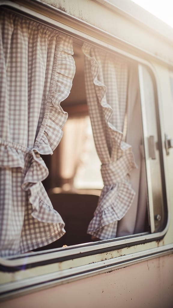 Add Curtains With Retro Flair