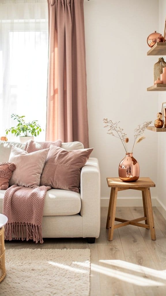 Add Pops of Blush and Rose Tones