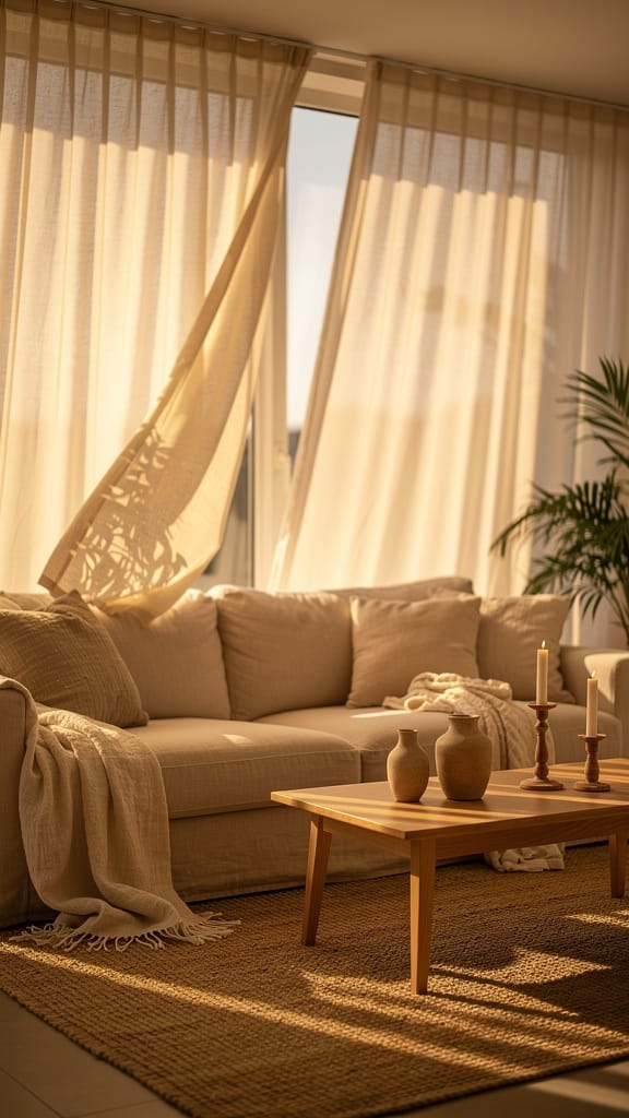 Add Sheer Curtains to Soften Daylight