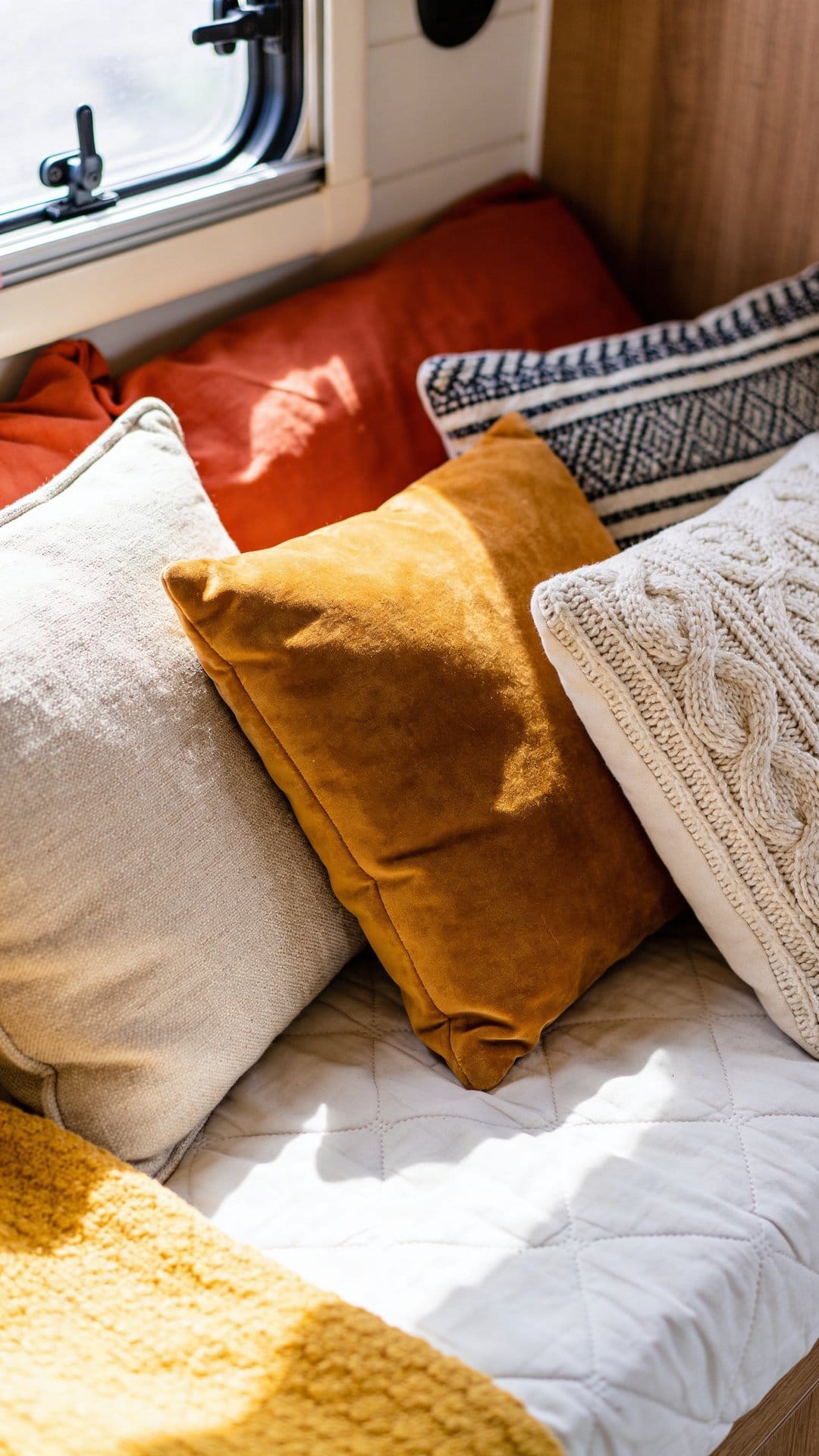 Add Throw Pillows for Texture and Color