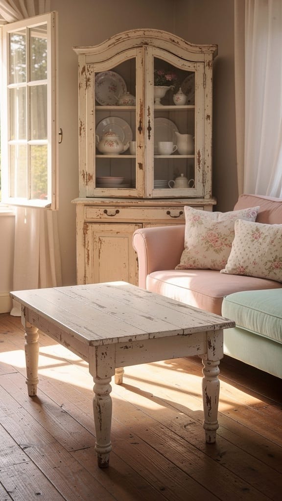 Add Whitewashed or Distressed Furniture Finishes