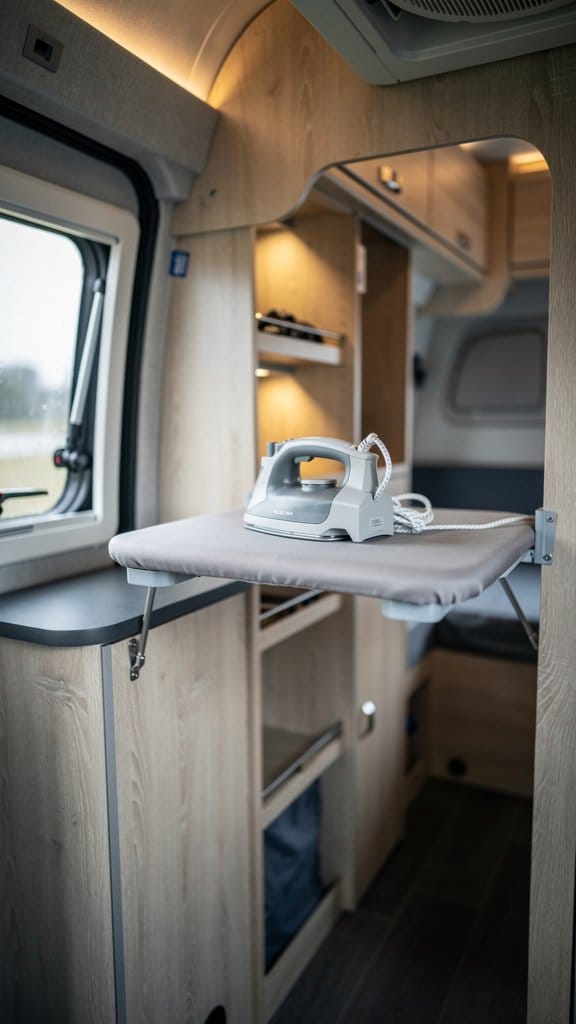 Add a Fold-Down Ironing Board