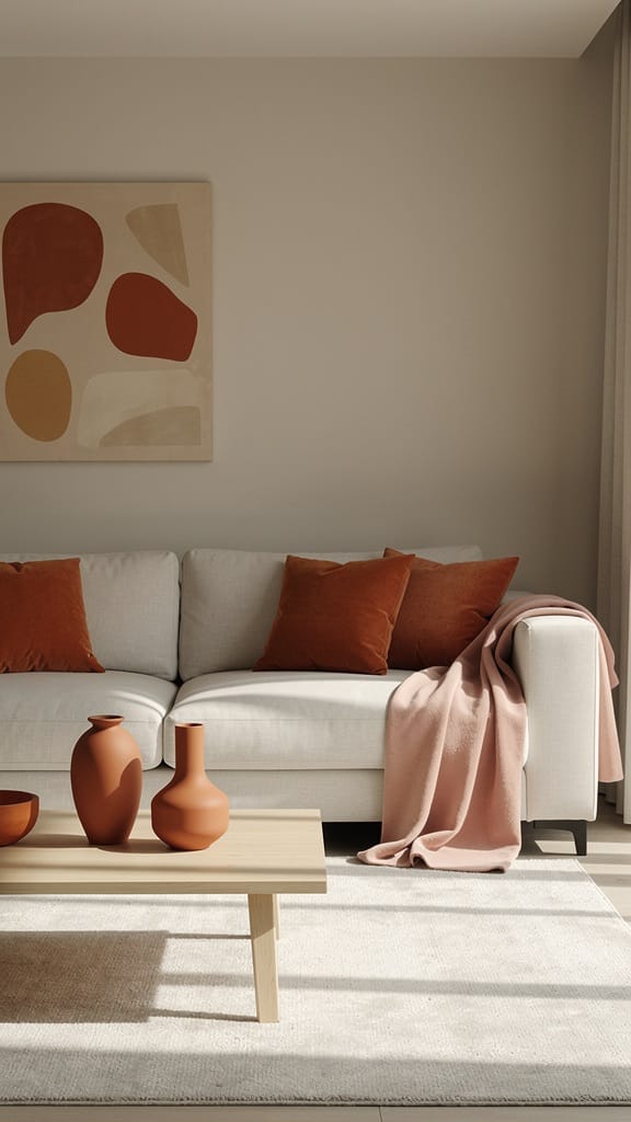 Add a Hint of Burnt Orange Accents