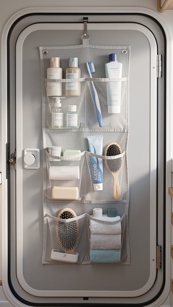 Add a Pocket Organizer Behind the Door
