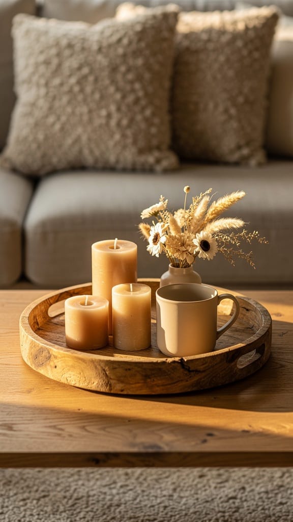 Add a Rustic Tray for Layered Styling