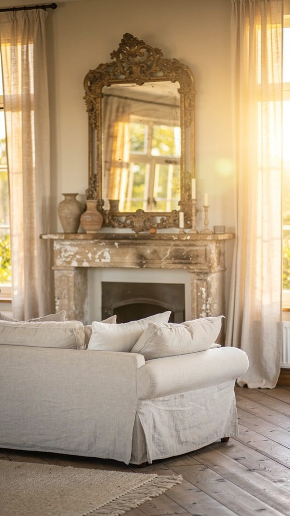 Add a Statement Antique Mirror