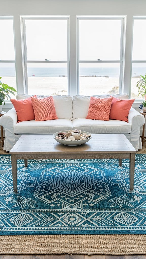 Add a Statement Coastal Rug
