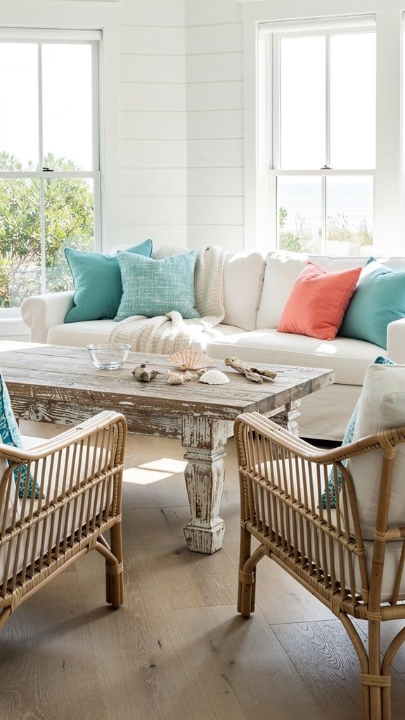 Anchor the Space With a Coastal Coffee Table